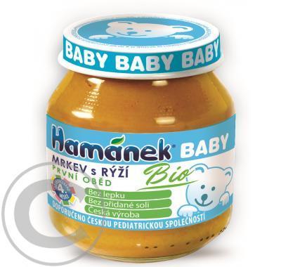 Hamánek BABY Mrkev s rýží BIO, první oběd, 125 g, Hamánek, BABY, Mrkev, s rýží, BIO, první, oběd, 125, g